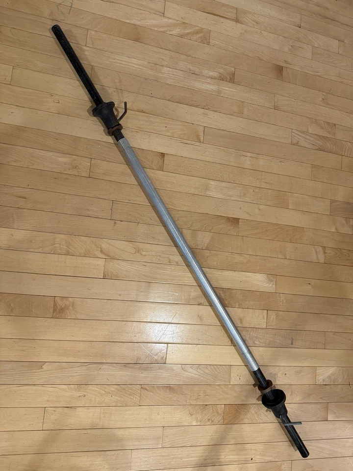 Винтажная Золотая Тренажерный зал 1» веса подъема штанга стандарт прямой штанги 58» + воротники - Изображение 2 из 4