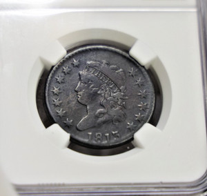 1813 US Large Cent 1c NGC VF Details Environmental Damage