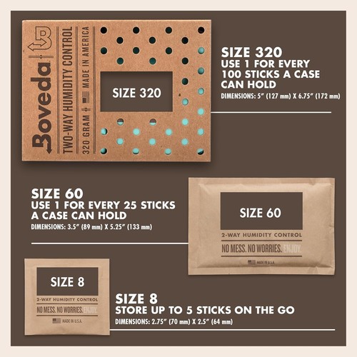 Boveda 72% Two-Way Humidity Control Packs For Wood Humidifier Boxes – Size 60  - Picture 4 of 7