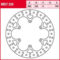 Trw Bremsscheibe MST234 | FüR Yamaha Xt Kh 600 1993 3TB//3YP5 Front / Vorne