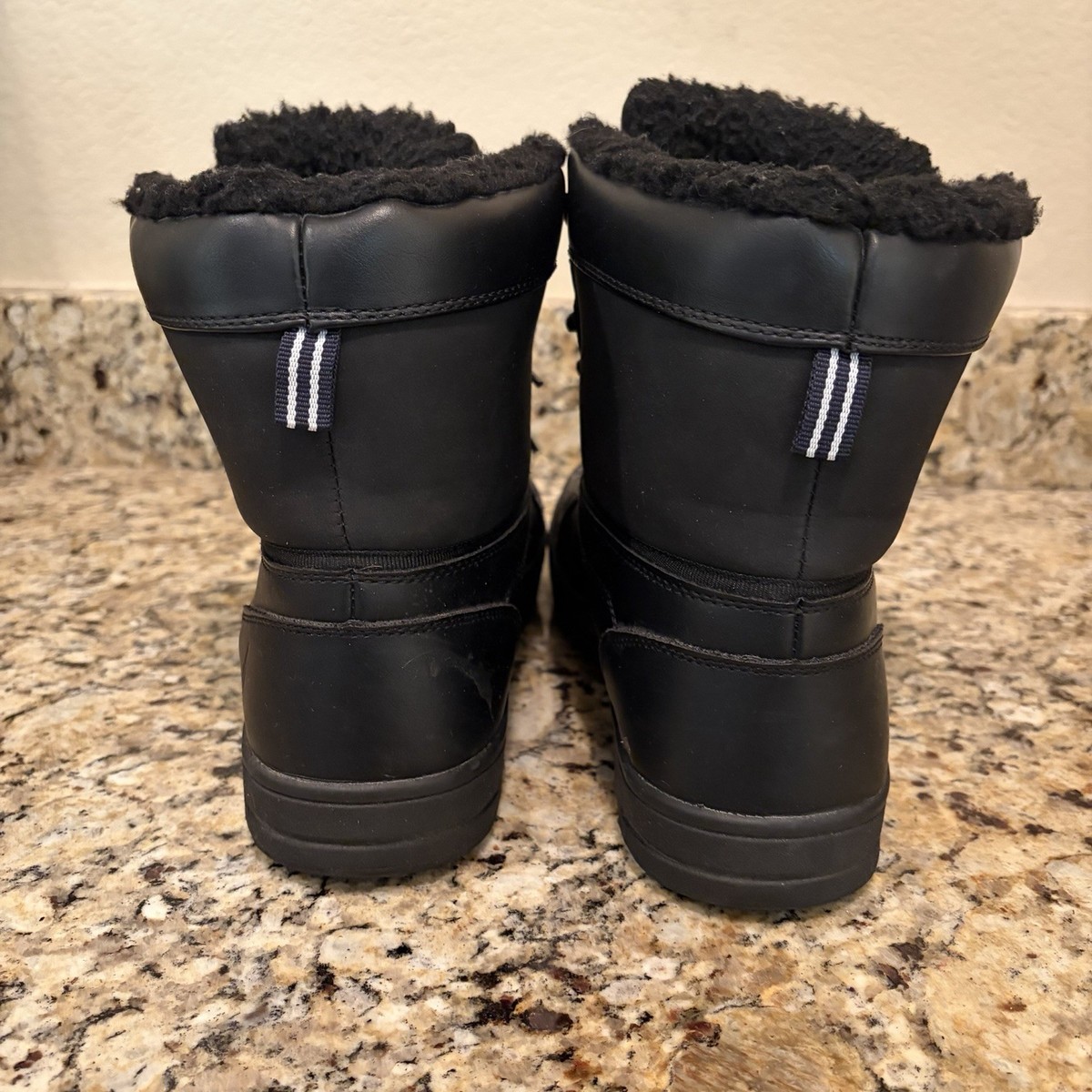 Nautica Boots Mens 9 Black Waterproof Hiking Outdoor Lug Sole Snow Ankle Lace Up Nautica Men main image 3