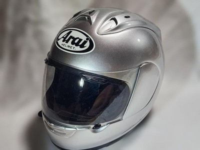 Arai RX-7 RR4 Silver Full Face Helmet SNELL Used Size L