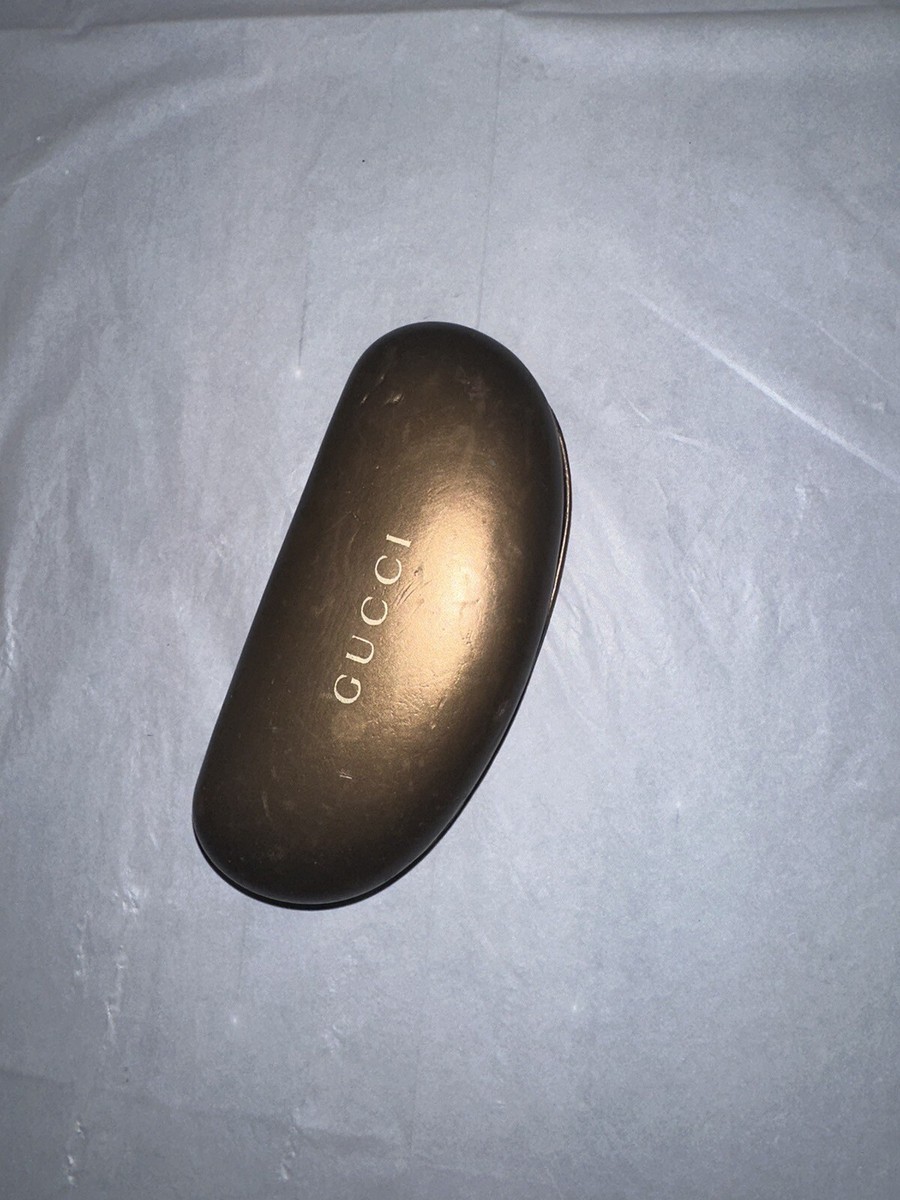 Authentic Gucci Empty Hard Case Sunglasses Eyeglasses Gold  display picture 1
