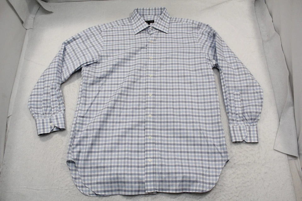 Camisa de vestir Robert Talbott a cuadros manga larga abotonada para hombre talla 17-35 XL Foto 4 de 4