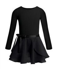 Girls Kid Gymnastics Leotard Skirt Ballet Dance Dress Skating Tied Skirt Costume