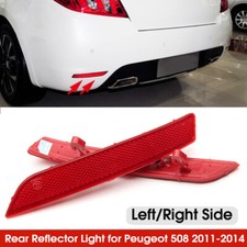 Pair Rear Bumper Light Reflector Tail Light For Peugeot 508 2011-2014 Left&Right