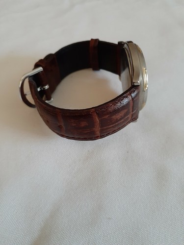 Men's ACQUA Quartz Analog Watch WR Brown Leather Band - Picture 10 of 12