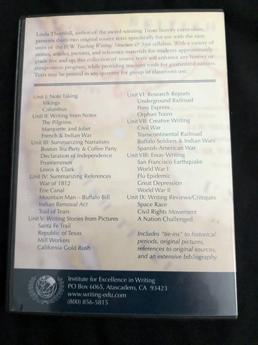 IEW American History-Based Writing Texts Linda Thornhill PDF on CD-ROM TWSS - 第 2/3 張圖片