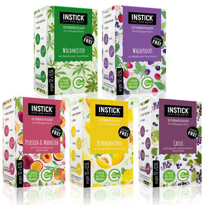 (130,00 /kg) 60 Instick Getränkepulver Sticks Mix Set Zuckerfrei Vitamin C Vegan