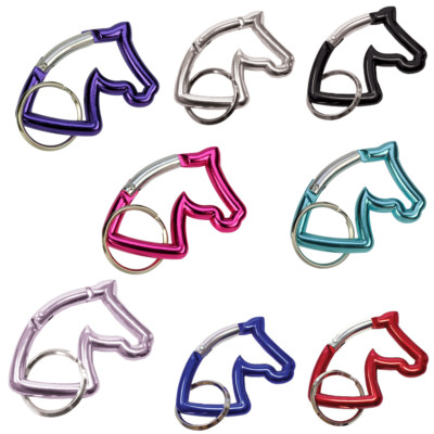 Schlüsselanhänger Aluminium-Karabiner Pferdekopf Auswahl