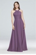 David’s Bridal Satin Dress in Wisteria Color, Size 0 NWT