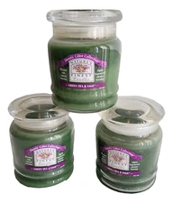 Scented Jar Candles Bulk 3-Pack Green Tea & Sage