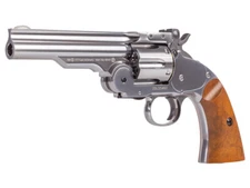 Schofield No. 3 Nickel CO2 BB Revolver 5 Barrel - 0.177 cal  Single Action Nicke