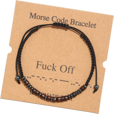 Morsecode Armband, Vintage Versprechen Distanz Freundschaftsarmbänder handgefertigte Perlen
