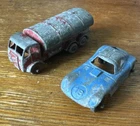 VINTAGE MATCHBOX #11-B ESSO PETROL TANKER & Car MADE IN ENGLAND BY LESNEY 1958