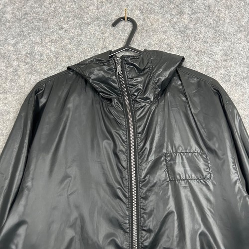 Allsaints Jacket Mens Size M Black Metamorphosis Shiny Wet Look Gorpcore Y2k VTG - Picture 2 of 12