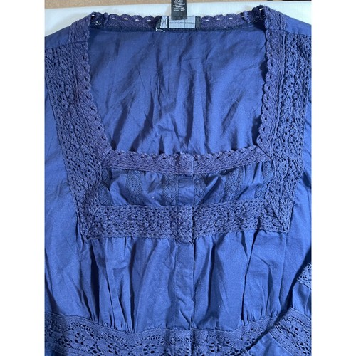 INC International Concepts Peasant Top Crochet Trim 16W - Picture 4 of 9