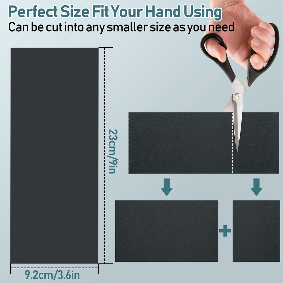 72PCS Sandpaper Sand Paper Assortment Pack 9 Grits Wood Metal Car Wet