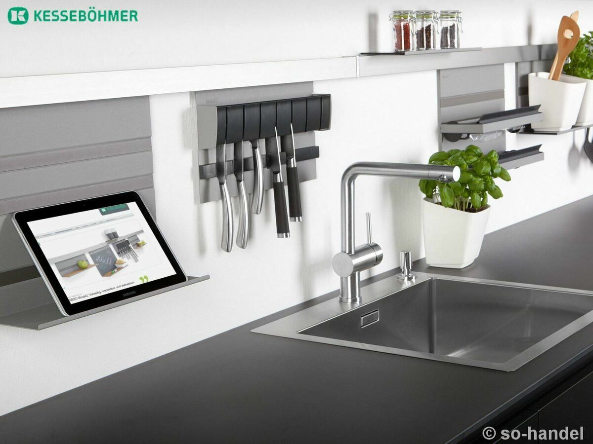 Kesseböhmer Linero MosaiQ 6er Hakenleiste Graphit schwarz Kesseböhmer Linero MosaiQ 6er Hakenleiste Graphit schwarz