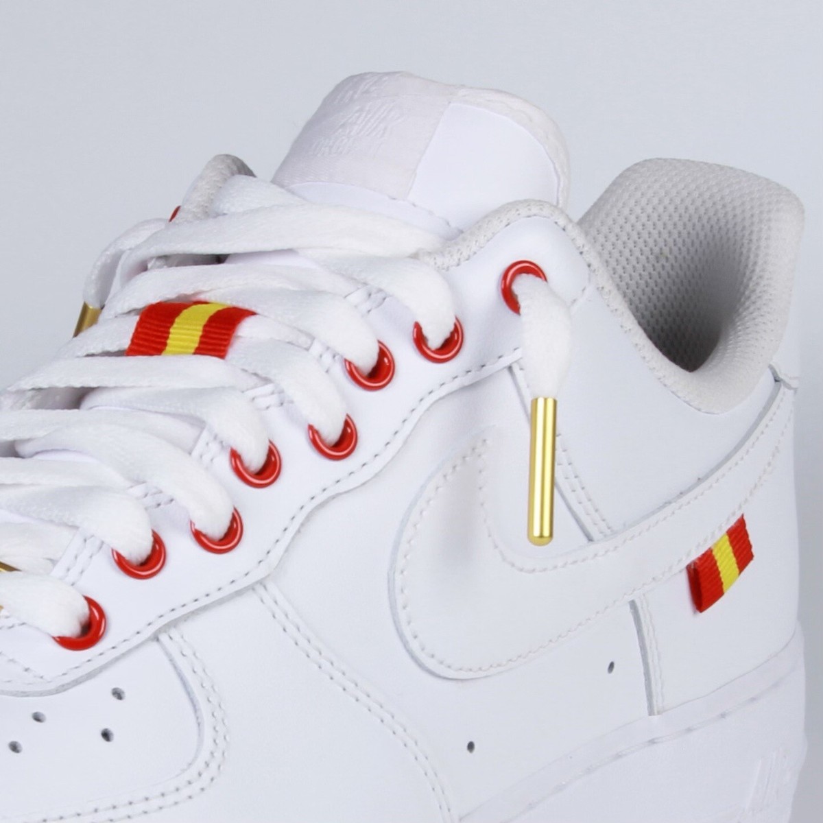 Spain Inspired Custom Air Force Low White, Red Yellow