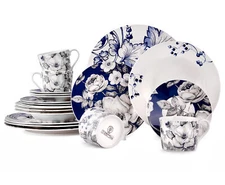 STP Porcelain J-229574, Azur de Limoges Bone China Dinnerware Set of 20