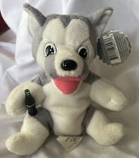 Vintage COCA COLA Husky With Bottle Plush Bean Bag 1997 0136 NWT