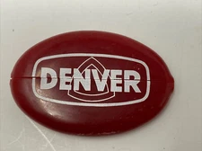 Vintage Quikoin Squeeze Rubber Coin Purses Advertising Denver Equipment Co Red