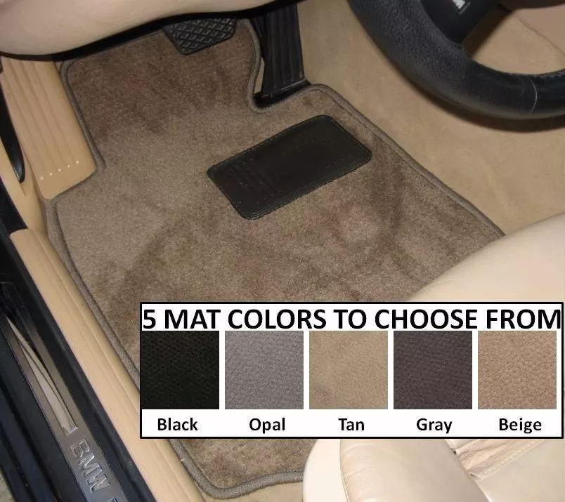 1987 1992 BMW E30 3 Series CONVERTIBLE Floor Mats CUSTOM MAT COLORS HEELPAD