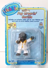 Webkinz Pop Groovin Gorilla Series 2 Sealed W/Code NIP PVC 2" Figure Cake Topper