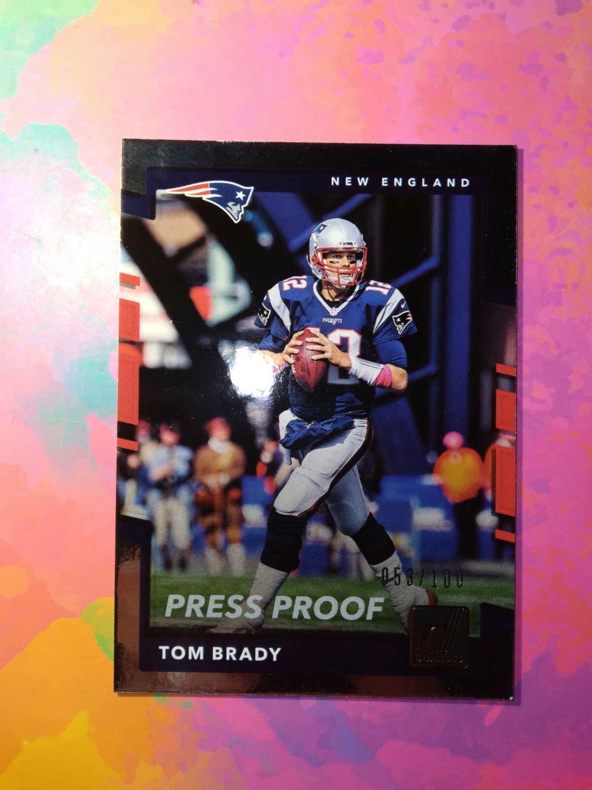 Tom Brady 🐐 2017 Donruss Press Proof Ser#/100 Silver Foil Refractor 🔥💥👀