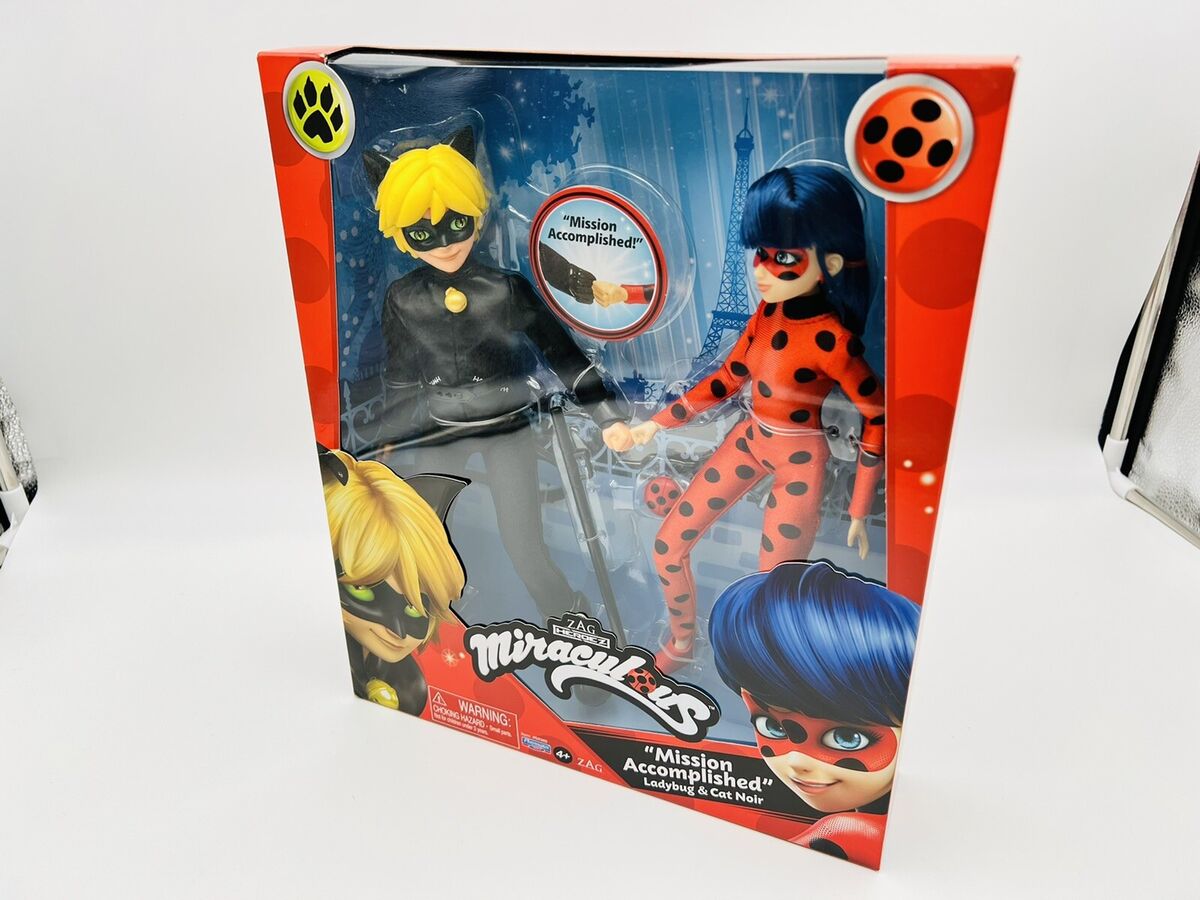 Miraculous Ladybug Mission Accomplished Ladybug & Cat Noir 2-Pack Dolls by  Playmates Toys