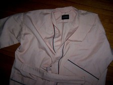 Vintage After Hours Diplomat Mens Robe One Size Fits All Red White Pin Stripe