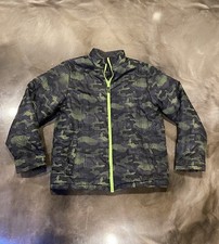 Swiss Tech Kids Boys Youth Puffer Green Pattern Coat Jacket Size XXL 18 EUC