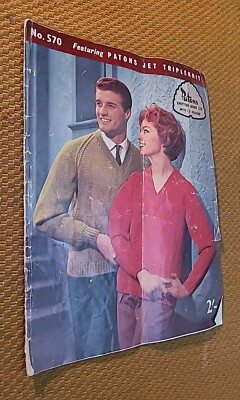 Patons Book 570 Jumpers Cardigans in Jet Tripleknit Vintage Knit ...