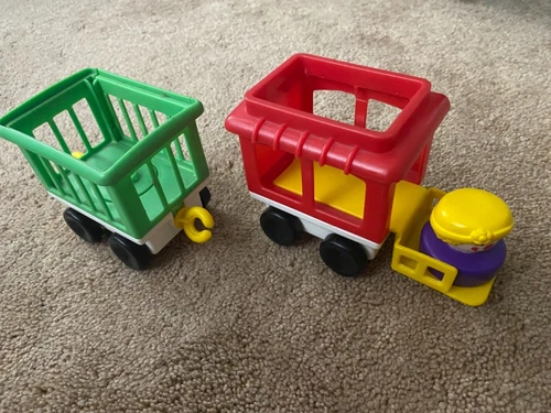 Vtg 1991 Fisher Price Chunky Little People Circus Train #2373 Green Piece ONLY