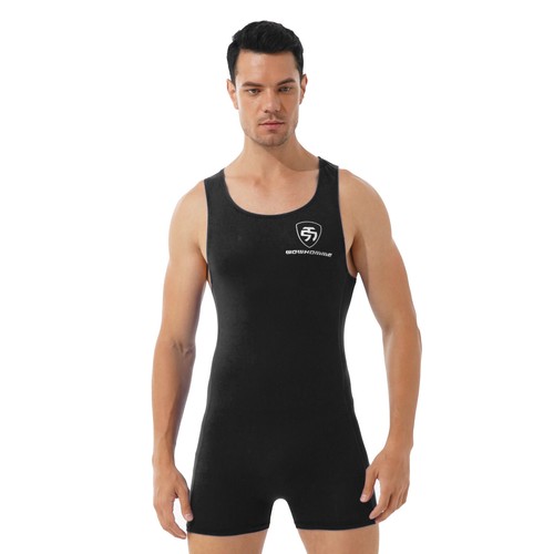 Men's Athletic Supporters Wrestling Singlet Leotard Bodysuit Pouch Boxer Shorts - Picture 34 of 203