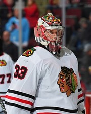 Drew Commesso NHL Debut Portrait Chicago Blackhawks 8x10 NHL Hockey Photo