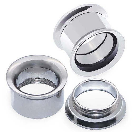 7 Colors Pair of Stainless Steel Screw Ear Tunnels Plugs Gauges Expander 8 Sizes - Picture 19 of 32