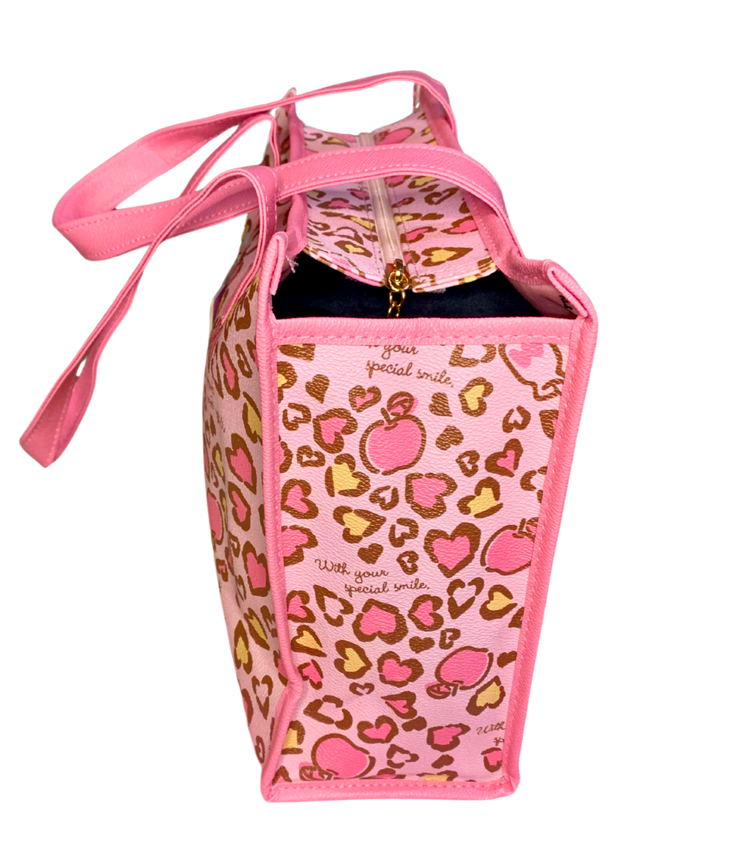 Sanrio Hello Kitty Pink Leopard Vegan Leather Tote Bag  display picture 3