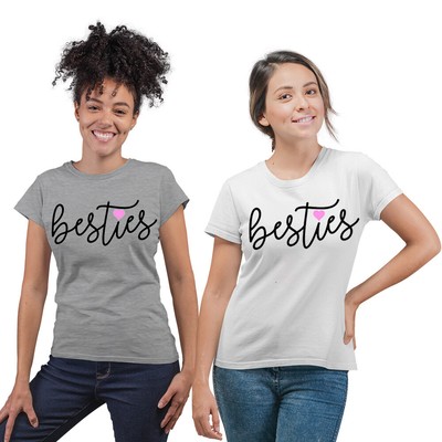 Besties Friends T Shirt Tumblr Bff Matching Hearts Set Girls Christmas Unisex 3 Ebay