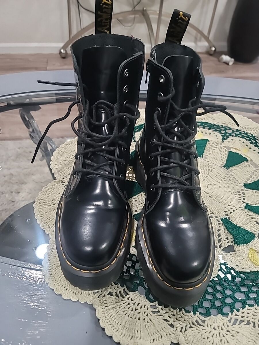 Dr Martens JADON Men 8 Women 9 Black Zip Up Platform Boots Dr Martens JADON Men 8 Women 9 Black Zip Up Platform Boots