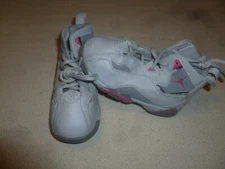 NIKE AIR JORDAN TRUE FLIGHT GT 645071-018 SHOES SIZE 9C WOLF GREY TODDLER PINK >