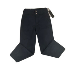 Veronica Beard Womens Hilde Wide Ankle Crop Pants Navy Blue Size 28 NWT