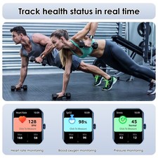 Fitness Blood Pressure Heart Rate Monitor Calorie Smart Watch Bluetooth Call 3