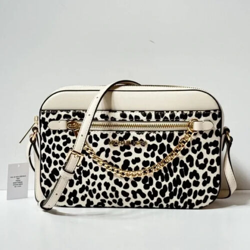 Michael Kors Jet Set Iten Chain Crossbody Bag Light Cream Multi Exotic Hair Calf - Bild 2 von 4