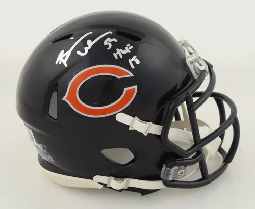 Brian Urlacher Autographed Chicago Bears HOF Mini Helmet Beckett