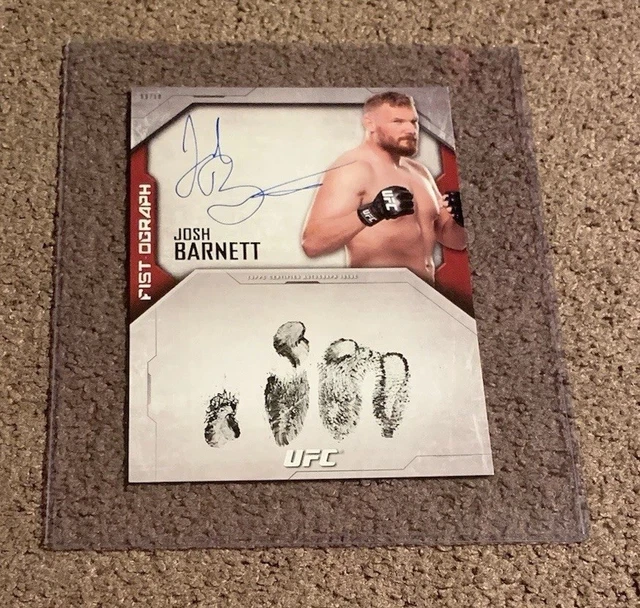 2014 Topps UFC Knockout Josh Barnett Faust-Ograph Auto Faustdruck Autogramm 09/10