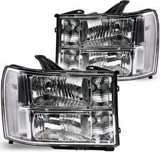 Headlight Assembly, Compatible with 2007-2013 GMC Sierra 1500 2500HD 3500HD Driv