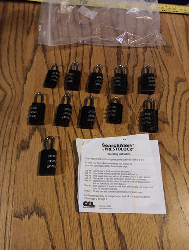 SearchAlert By Prestolock Lot Of 11 Locks Preset At Factory 000