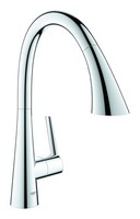 Grohe Zedra Einhand-SpüLtischbatterie Mit Ausziehbarer Brause C-Auslauf - Chrom